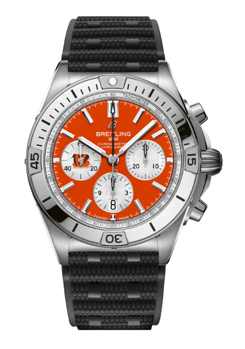 Review Breitling CHRONOMAT B01 42 NFL CINCINNATI BENGALS EDITION Replica watch AB01342B1O1S1 - Click Image to Close